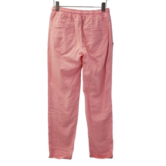 VICTORIA’s SECRET Linen Blend Drawstring Pants in Peachy Pink Size 12 - Picture 3 of 8